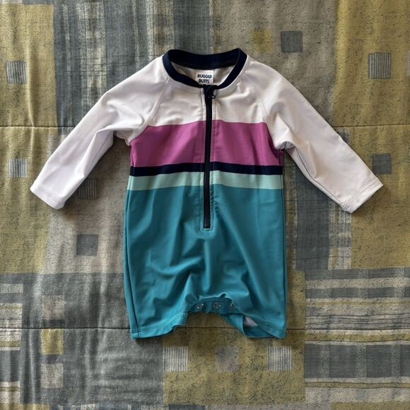Rugged Butts Swimsuit Baby Boy/Girl Rashguard Long Sleeve Shorts Zip Bundle - Picture 3 of 15